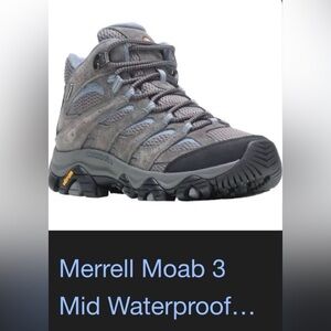Merrell Moab Continuum Waterproof Hiking Boots Grey Periwinkle Women’s Size 8.5